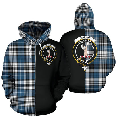 Printivon Custom Your Text Napier Modern Tartan Hoodie Half Of Me