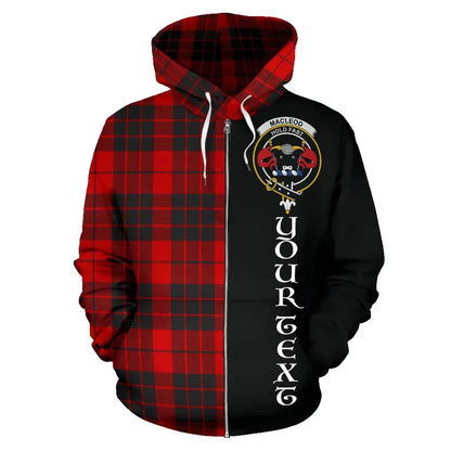 Printivon Custom Your Text Macleod Of Raasay Tartan Hoodie Half Of Me