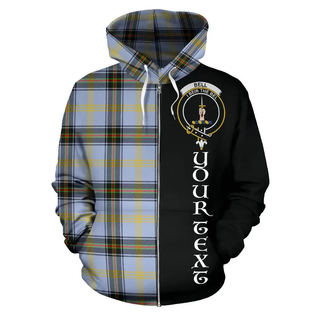 Printivon Custom Your Text Bell Of The Borders Tartan Hoodie Half Of Me