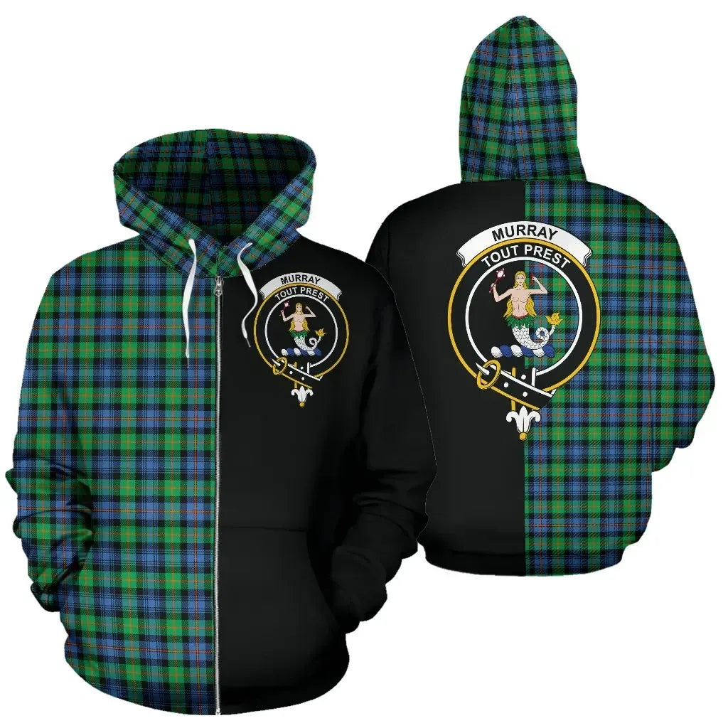 Printivon Custom Your Text Murray Of Atholl Ancient Tartan Hoodie Half Of Me