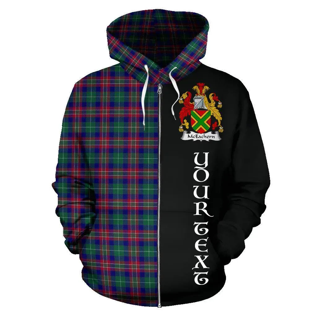 Printivon Custom Your Text Mceachern Tartan Hoodie Half Of Me