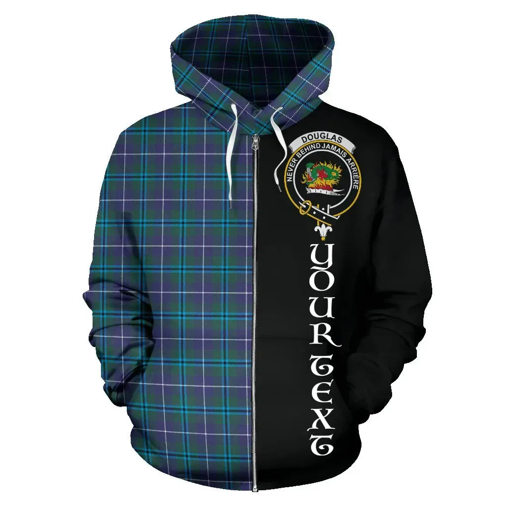 Printivon Custom Your Text Douglas Modern Tartan Hoodie Half Of Me
