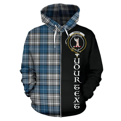 Printivon Custom Your Text Napier Modern Tartan Hoodie Half Of Me