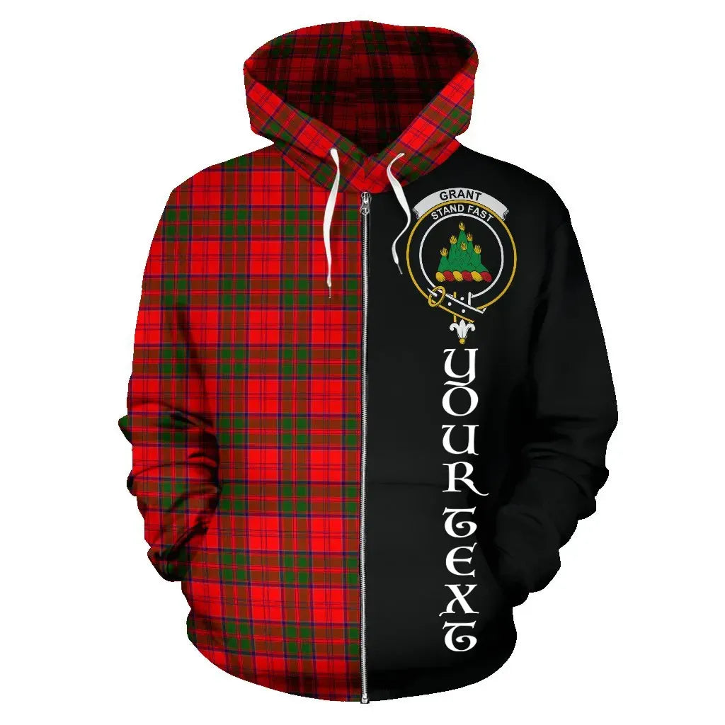 Printivon Custom Your Text Grant Modern Tartan Hoodie Half Of Me