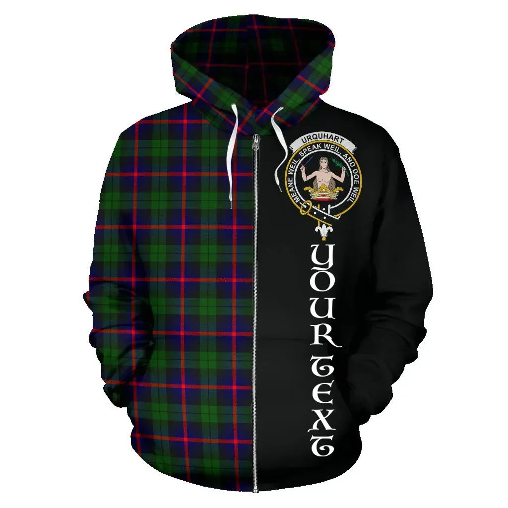 Printivon Custom Your Text Urquhart Modern Tartan Hoodie Half Of Me