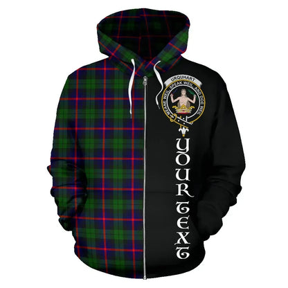 Printivon Custom Your Text Urquhart Modern Tartan Hoodie Half Of Me
