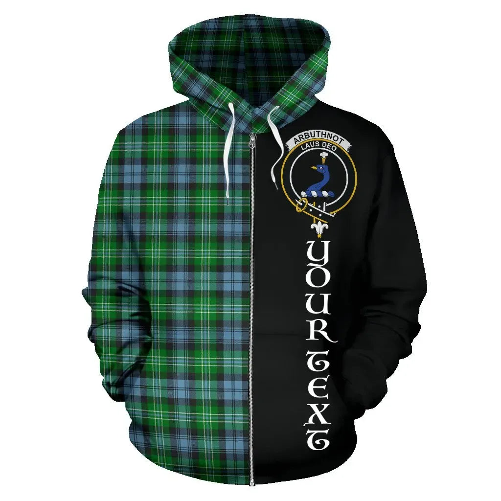 Printivon Custom Your Text Arbuthnot Ancient Tartan Hoodie Half Of Me