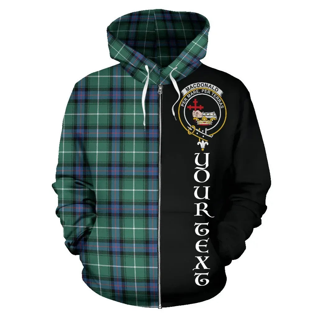 Printivon Custom Your Text Macdonald Of The Isles Hunting Ancient Tartan Hoodie Half Of Me