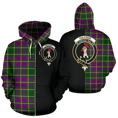 Printivon Custom Your Text Tailyour Tartan Hoodie Half Of Me