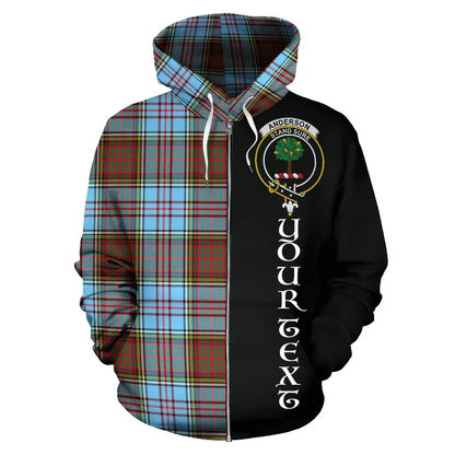 Printivon Custom Your Text Anderson Ancient Tartan Hoodie Half Of Me