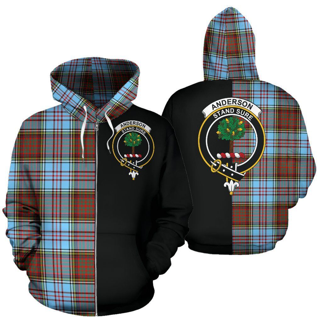 Printivon Custom Your Text Anderson Ancient Tartan Hoodie Half Of Me