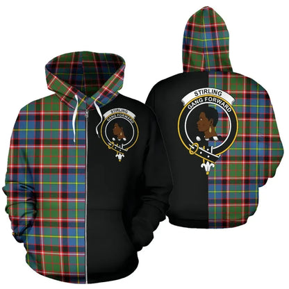 Printivon Custom Your Text Stirling & Bannockburn District Tartan Hoodie Half Of Me