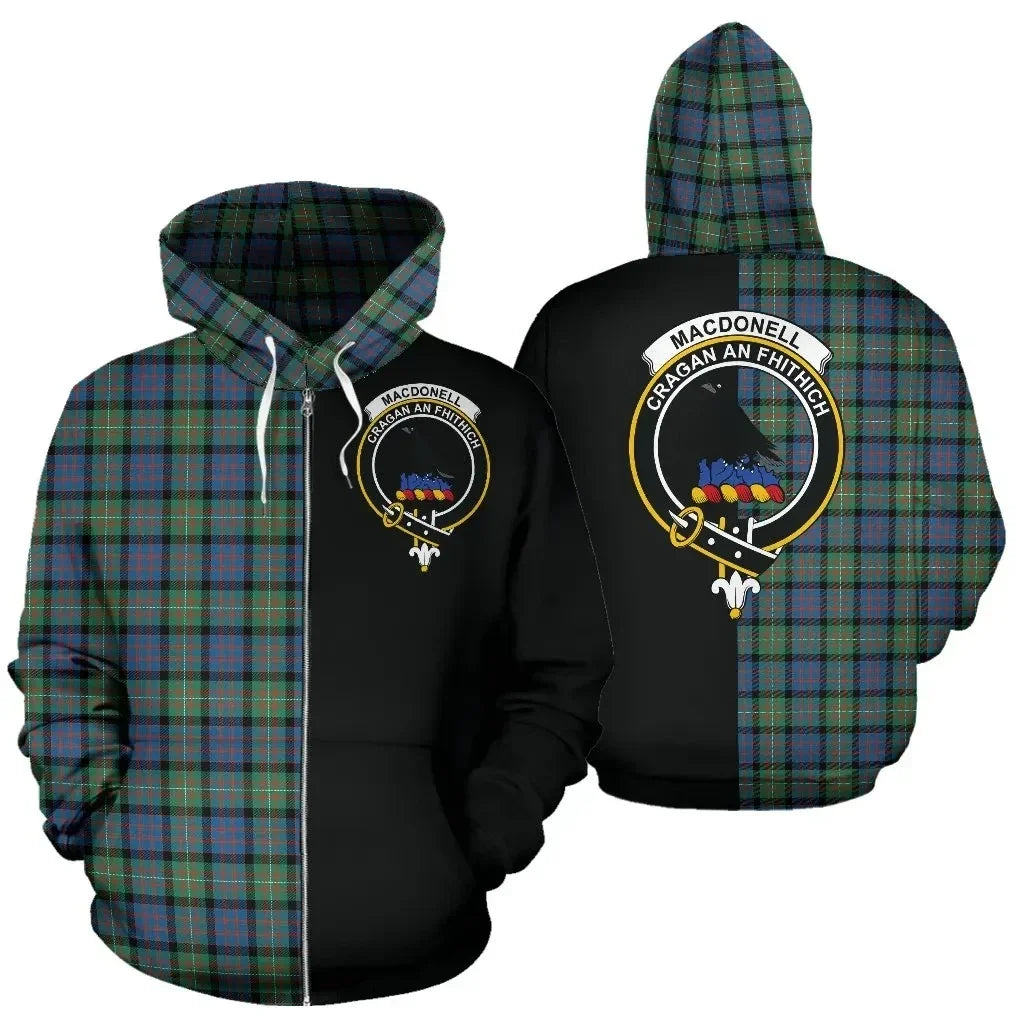 Printivon Custom Your Text Macdonnell Of Glengarry Ancient Tartan Hoodie Half Of Me