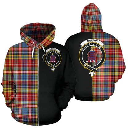 Printivon Custom Your Text Ogilvie Of Airlie Ancient Tartan Hoodie Half Of Me