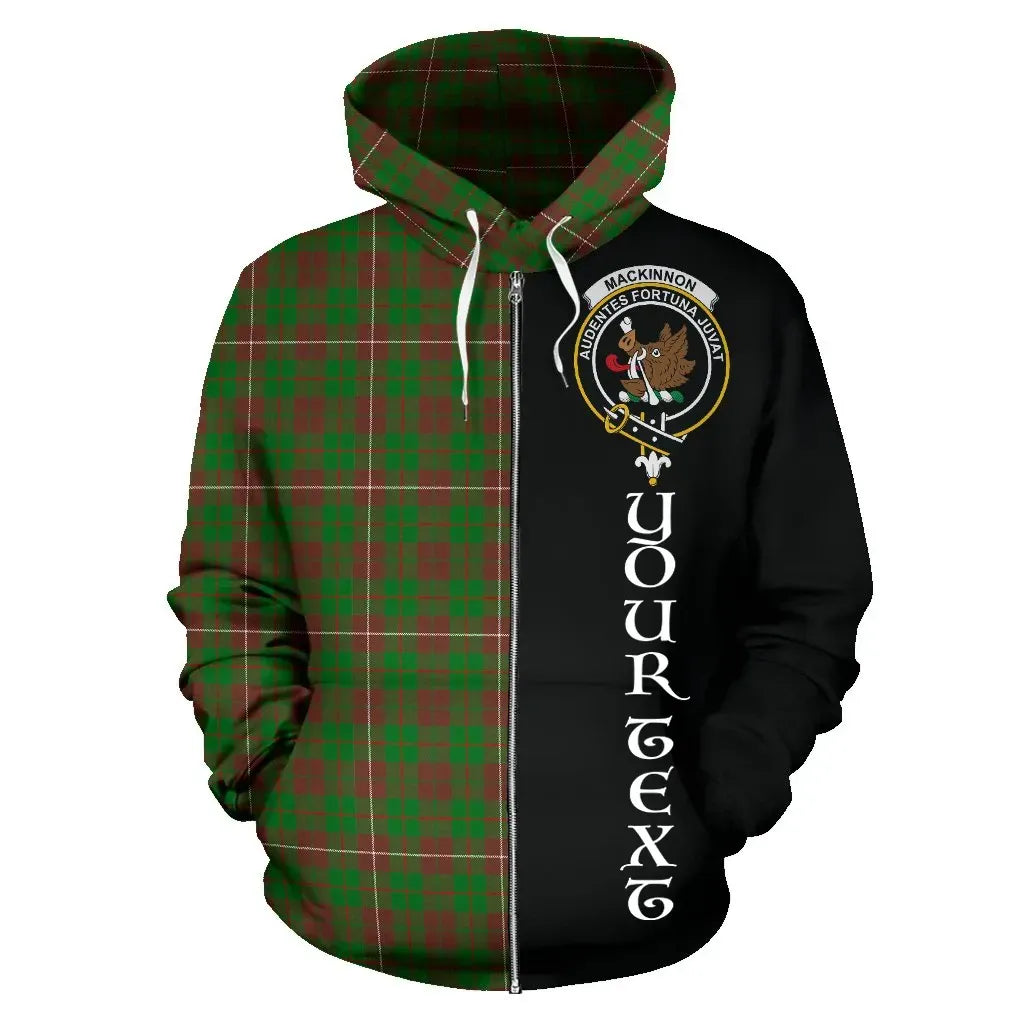 Printivon Custom Your Text Mackinnon Hunting Modern Tartan Hoodie Half Of Me