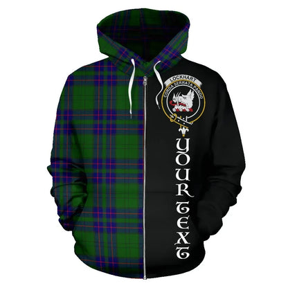 Printivon Custom Your Text Lockhart Modern Tartan Hoodie Half Of Me