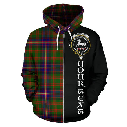 Printivon Custom Your Text Cochrane Modern Tartan Hoodie Half Of Me