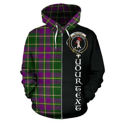 Printivon Custom Your Text Tailyour Tartan Hoodie Half Of Me