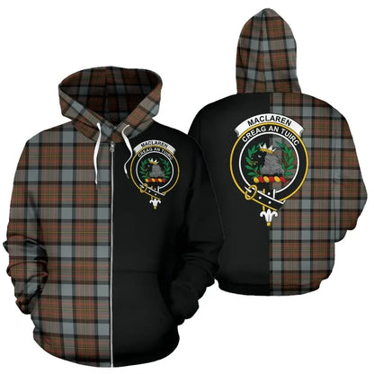Printivon Custom Your Text Maclaren Weathered Tartan Hoodie Half Of Me