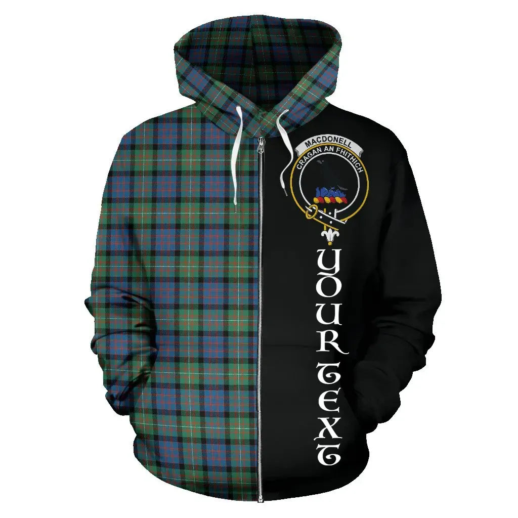 Printivon Custom Your Text Macdonnell Of Glengarry Ancient Tartan Hoodie Half Of Me
