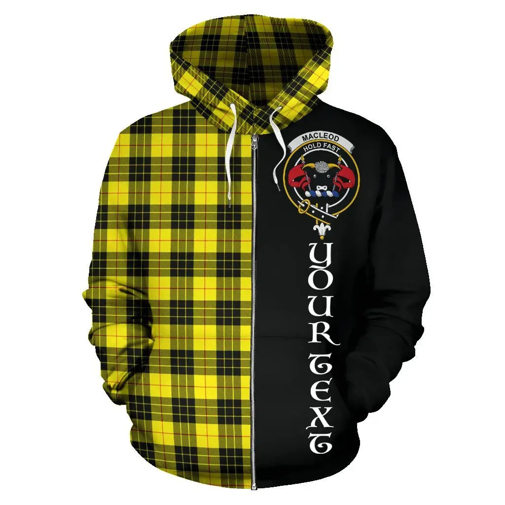 Printivon Custom Your Text Macleod Of Lewis Modern Tartan Hoodie Half Of Me