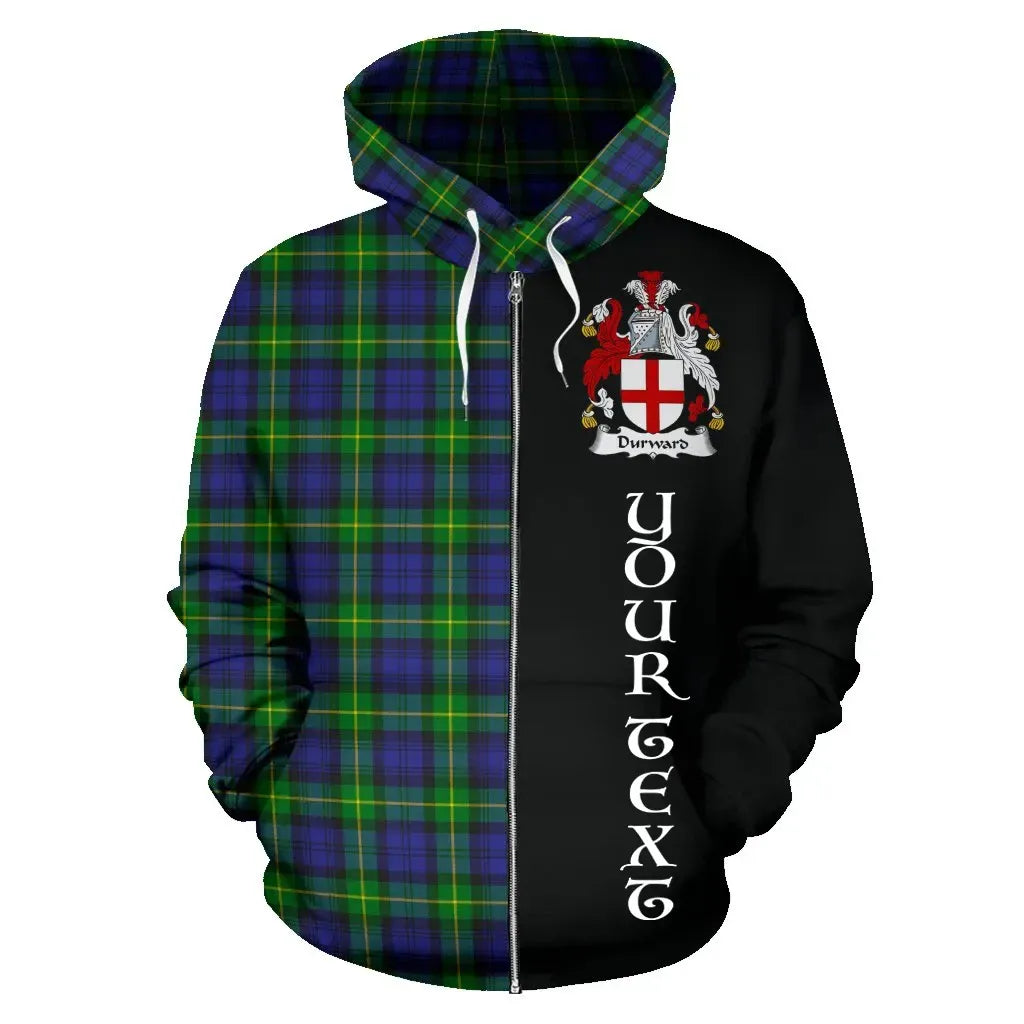 Printivon Custom Your Text Durward Tartan Hoodie Half Of Me