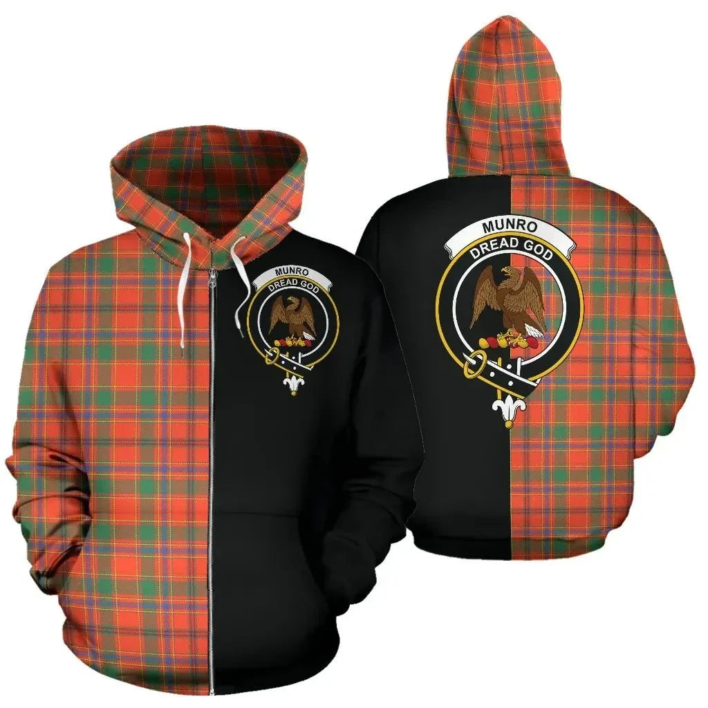 Printivon Custom Your Text Munro Ancient Tartan Hoodie Half Of Me