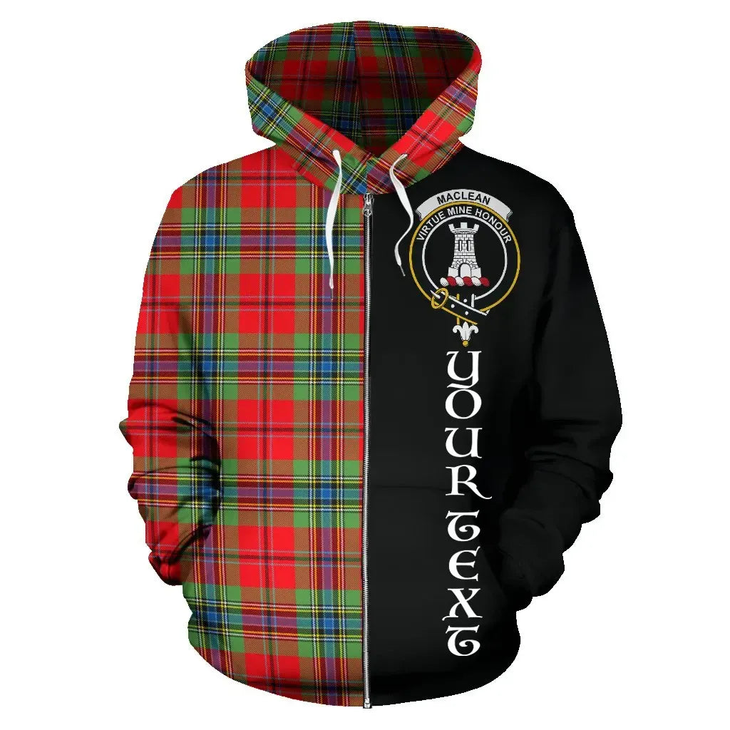 Printivon Custom Your Text Maclean Of Duart Modern Tartan Hoodie Half Of Me