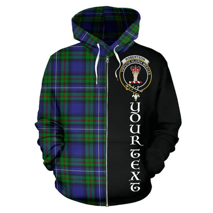 Printivon Custom Your Text Robertson Hunting Modern Tartan Hoodie Half Of Me
