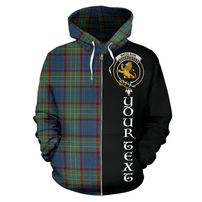 Printivon Custom Your Text Nicolson Hunting Ancient Tartan Hoodie Half Of Me