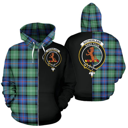 Printivon Custom Your Text Sutherland Old Ancient Tartan Hoodie Half Of Me