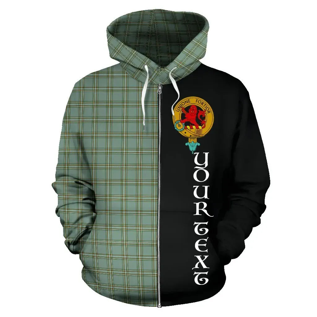 Printivon Custom Your Text Kelly Tartan Hoodie Half Of Me