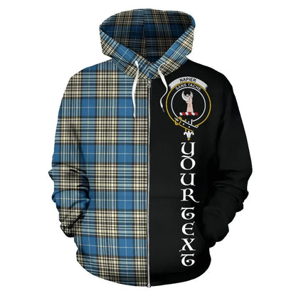 Printivon Custom Your Text Napier Ancient Tartan Hoodie Half Of Me