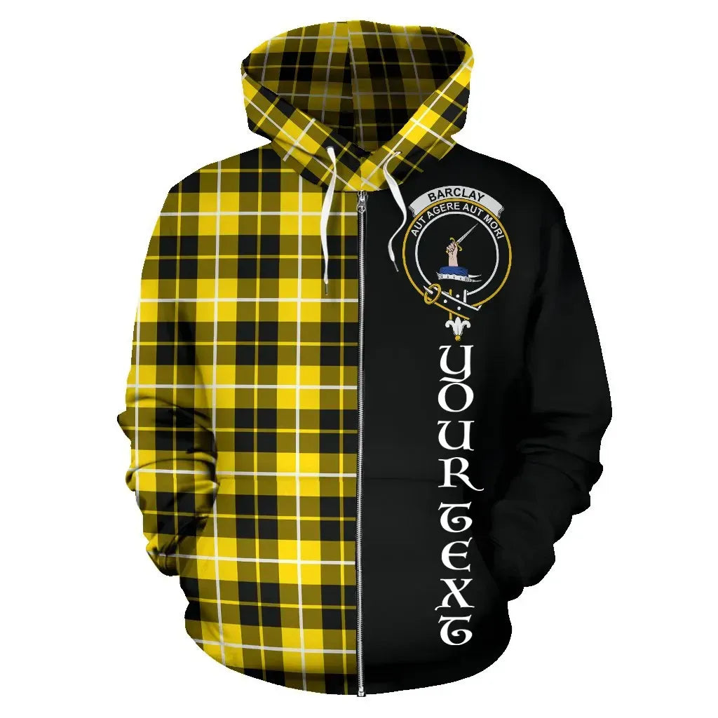 Printivon Custom Your Text Barclay Dress Modern Tartan Hoodie Half Of Me