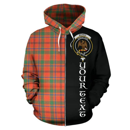 Printivon Custom Your Text Munro Ancient Tartan Hoodie Half Of Me