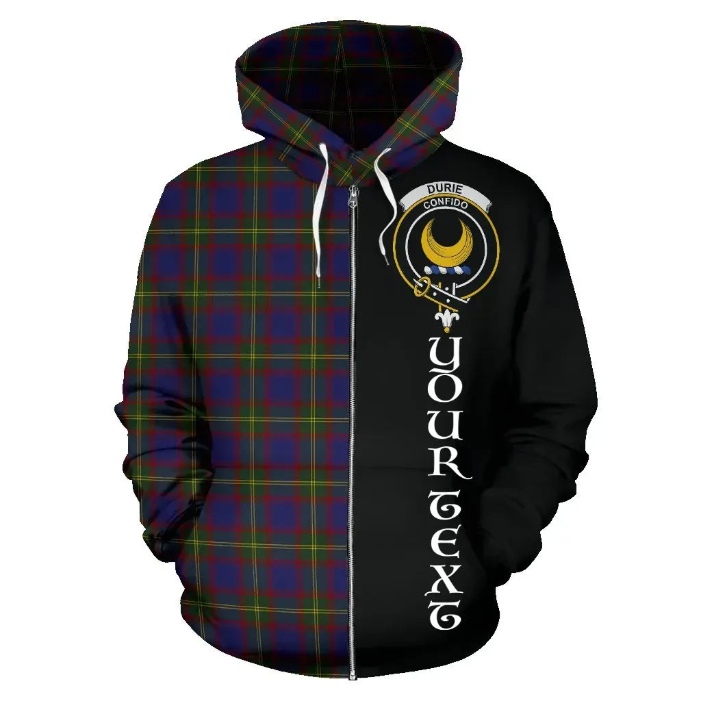 Printivon Custom Your Text Durie Tartan Hoodie Half Of Me