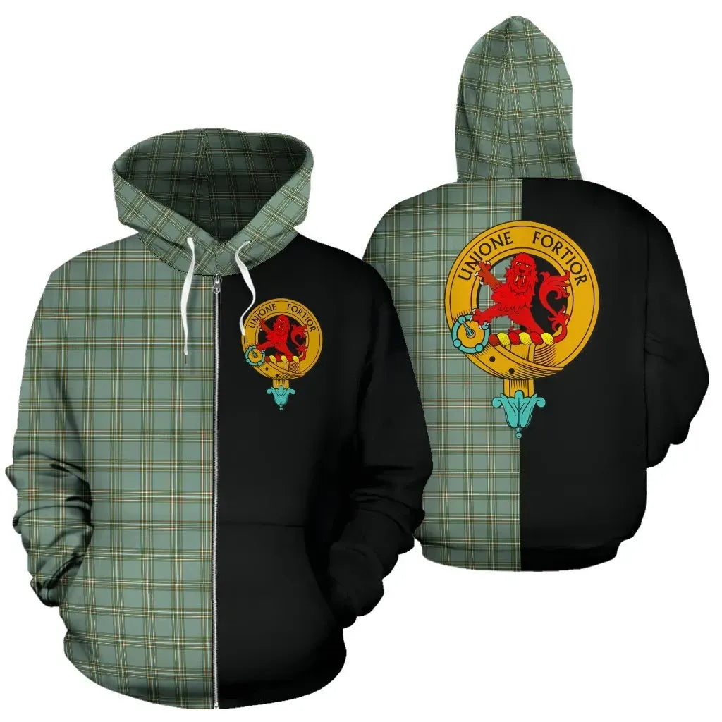 Printivon Custom Your Text Kelly Tartan Hoodie Half Of Me