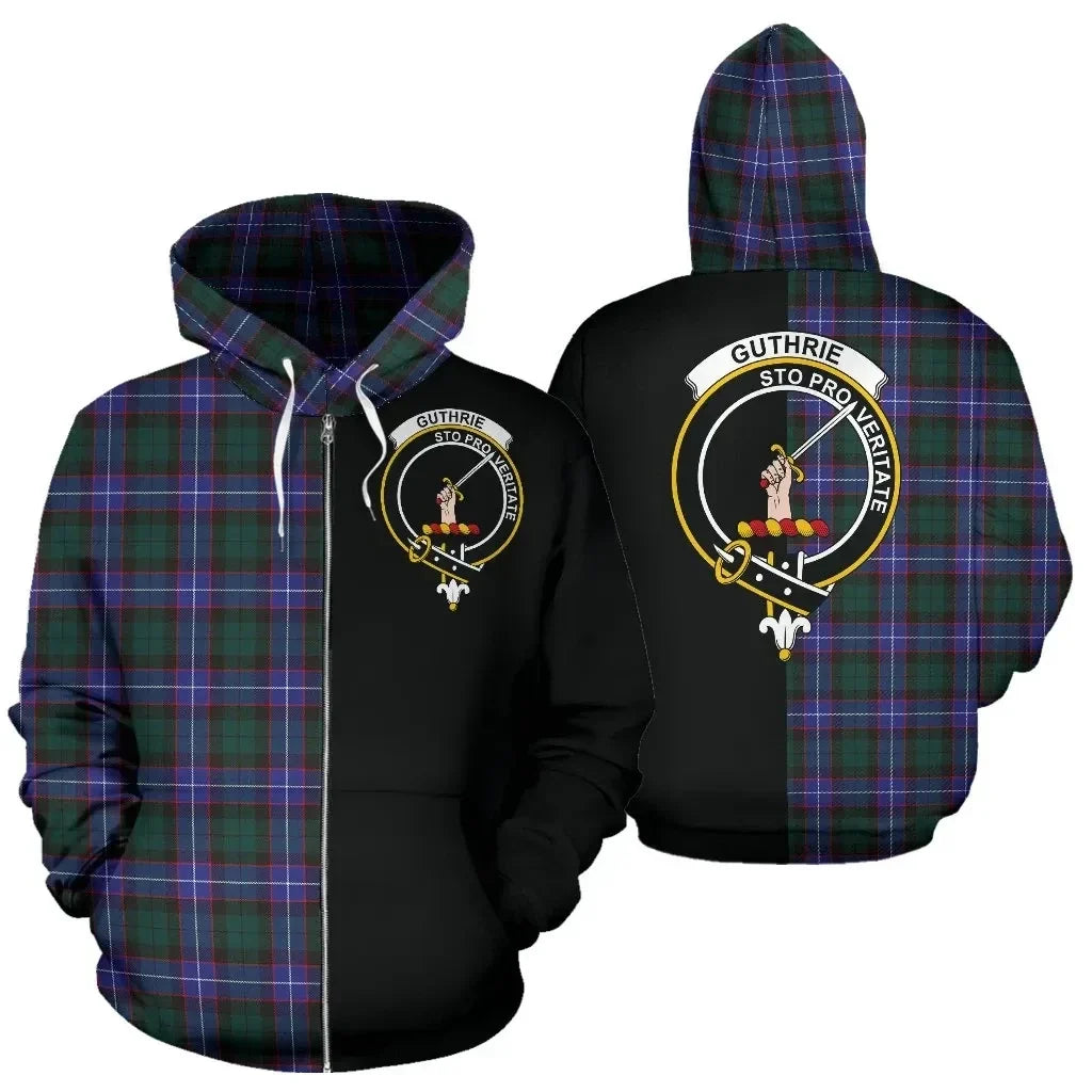 Printivon Custom Your Text Guthrie Modern Tartan Hoodie Half Of Me