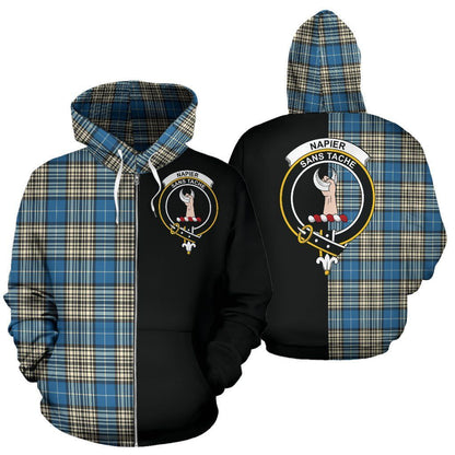 Printivon Custom Your Text Napier Ancient Tartan Hoodie Half Of Me