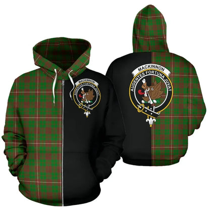 Printivon Custom Your Text Mackinnon Hunting Modern Tartan Hoodie Half Of Me