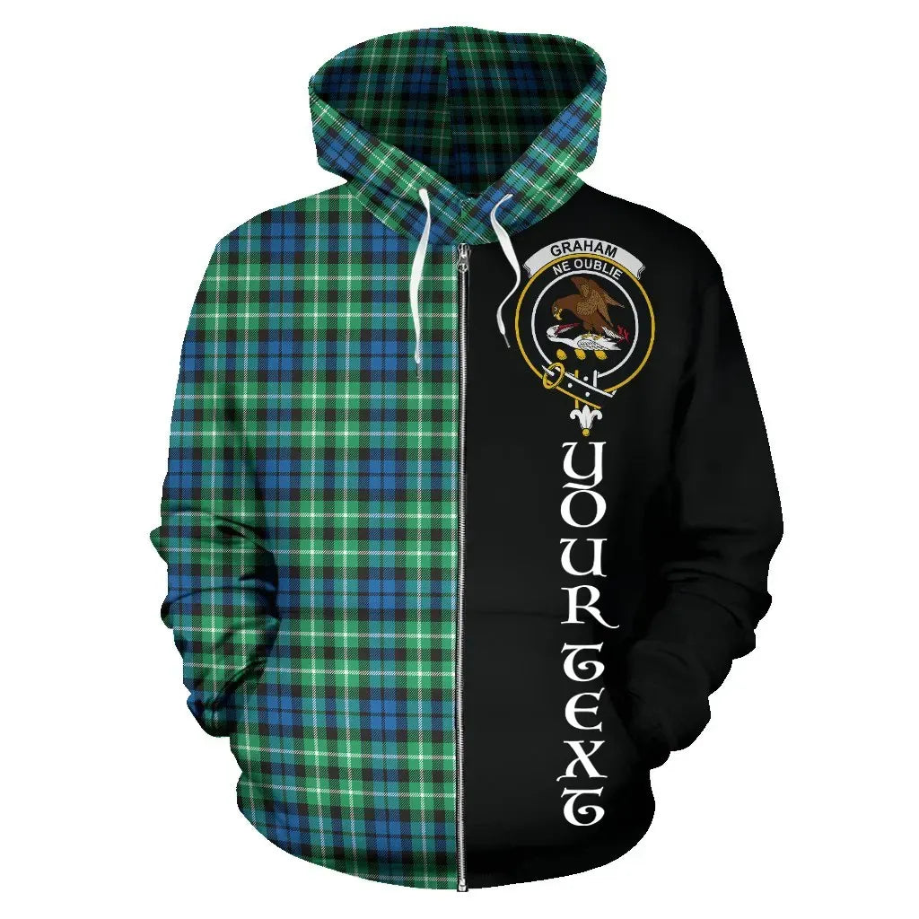 Printivon Custom Your Text Graham Of Montrose Ancient Tartan Hoodie Half Of Me