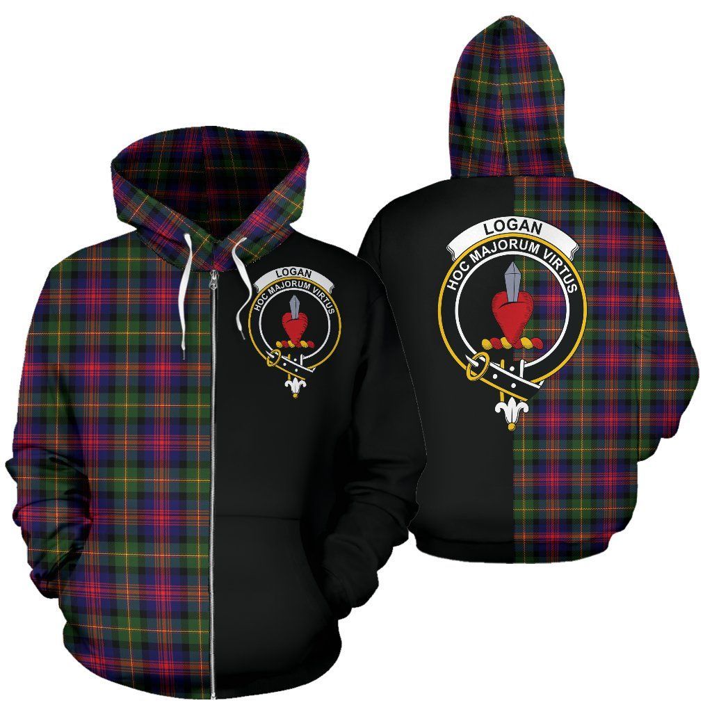 Printivon Custom Your Text Logan Modern Tartan Hoodie Half Of Me