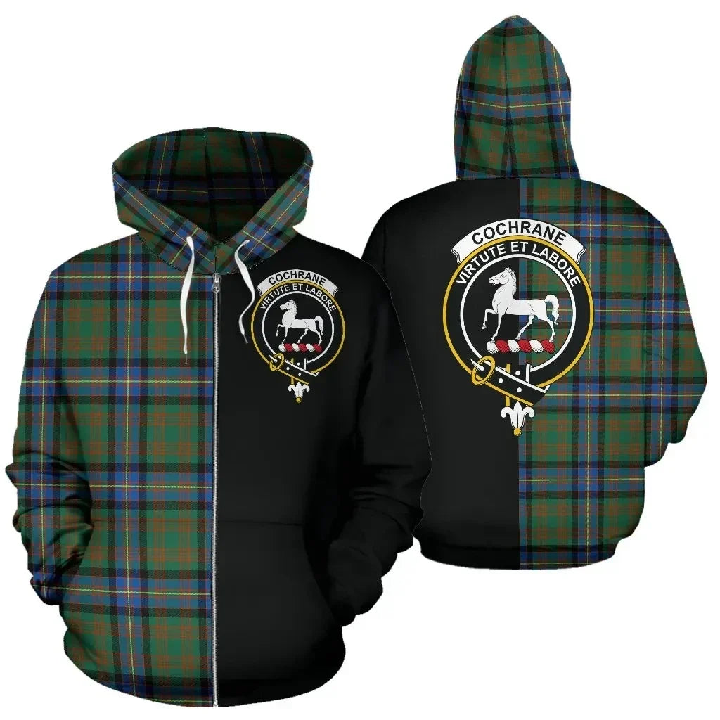 Printivon Custom Your Text Cochrane Ancient Tartan Hoodie Half Of Me