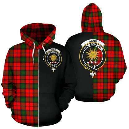 Printivon Custom Your Text Kerr Modern Tartan Hoodie Half Of Me
