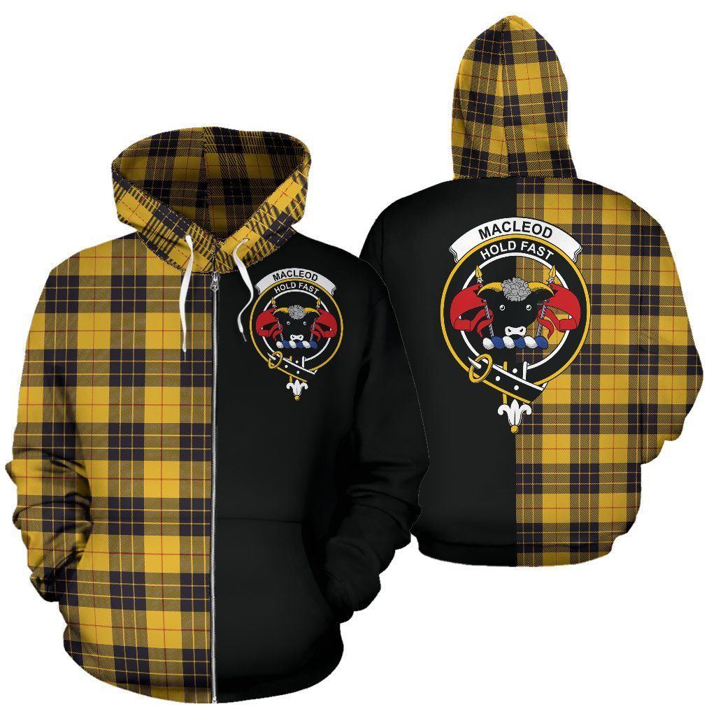 Printivon Custom Your Text Macleod Of Lewis Ancient Tartan Hoodie Half Of Me
