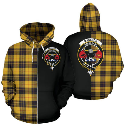 Printivon Custom Your Text Macleod Of Lewis Ancient Tartan Hoodie Half Of Me