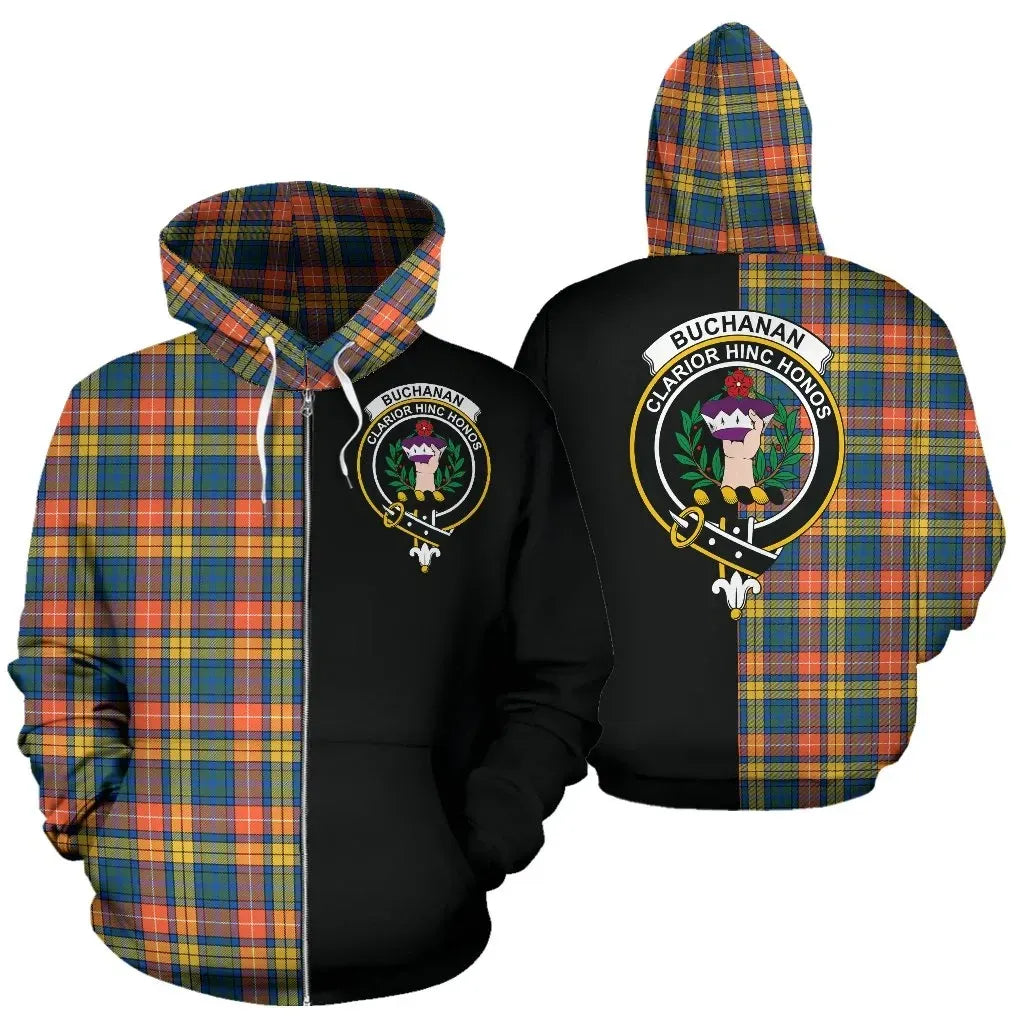 Printivon Custom Your Text Buchanan Ancient Tartan Hoodie Half Of Me