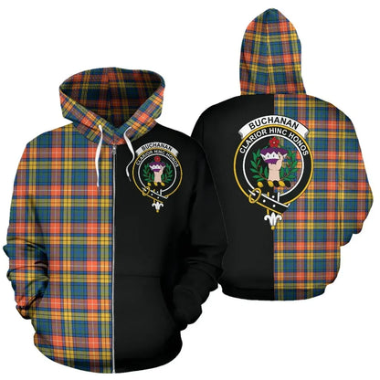Printivon Custom Your Text Buchanan Ancient Tartan Hoodie Half Of Me