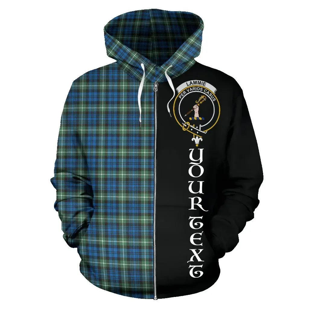 Printivon Custom Your Text Lamont Ancient Tartan Hoodie Half Of Me