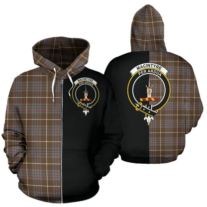 Printivon Custom Your Text Macintyre Hunting Weathered Tartan Hoodie Half Of Me